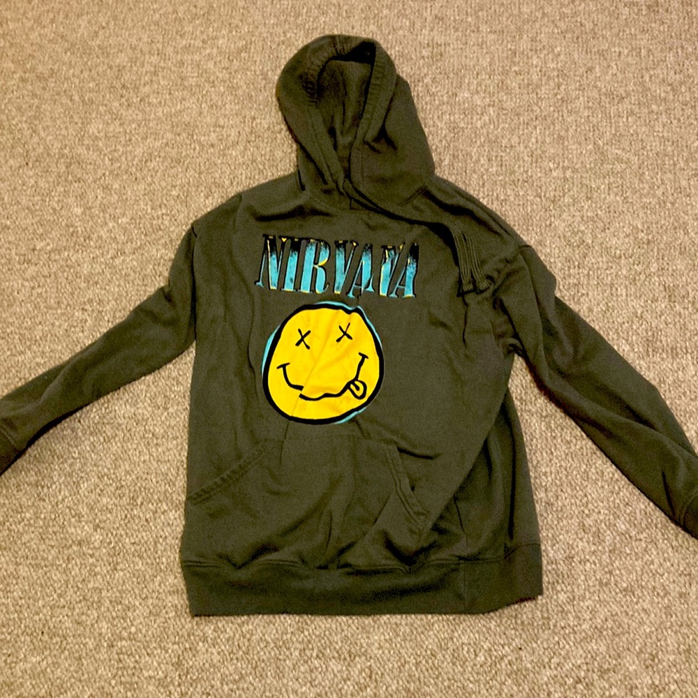Green Nirvana hoodie. Size medium.